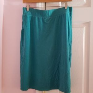 J. CREW teal cotton skirt. c
